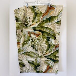 Pair of (2) Tommy Bahama Palmiers King Pillow Shams Cases Tropical Palm Leaf